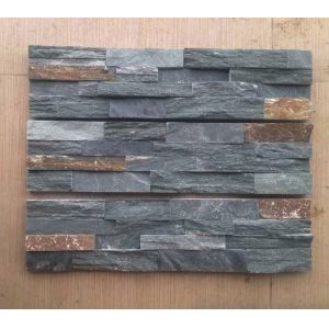 China 2.5-3cm Thickness Gray Slate Stacked Stone Veneer Panels on sale