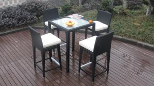 China Luxury All Weather Resin Wicker Bar Set For Home Patio / Balcony factory