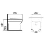 Disable Sanitary Ware Ceramic Floor Toilet And Basin Set For Hospital