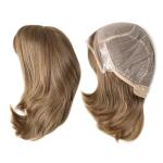 Jewish Wigs Brown Injection Silk Top Kosher Lace Front Jewish Wigs New Glueless