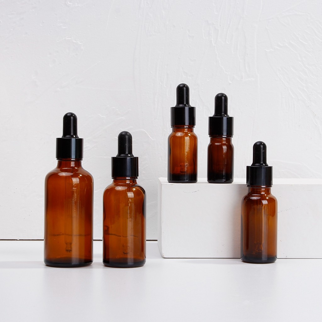 Essential Oil Cosmetic Glass Bottles 5ml 15ml With Dropper