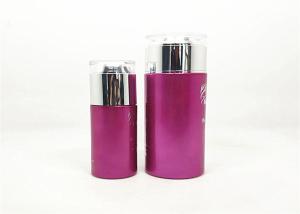 China Customized Pink Glass Lotion Jars , Luxury Empty Lotion Bottle With Plastic Lid factory
