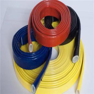 China Heat Resistant Silicone Rubber Fiberglass Sleeving High Temperature Fire Sleeves factory