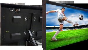 China IP65 high brightness&amp;gray outdoor advertising P5 Stadium Perimeter Led Display Screen with 960x960 waterproof cabint factory