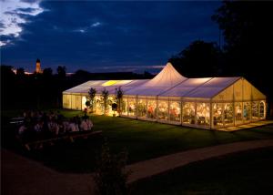 China 18m*35m Shelter Structure Fireproof Canvas Mixed Marquee Timeless Event Tent factory