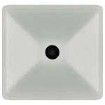 Funnel Shaped Bathroom Wash Basins Lacquered Tempered Glass White Bathroom Sink