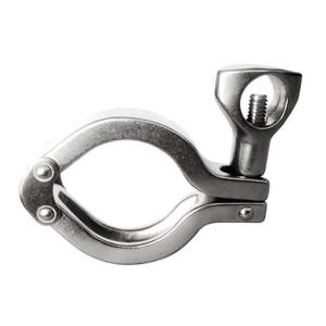 China Industrial Ss Tri Clamp Fittings Double Bolt Pipe Clamps Mirror Polishing factory