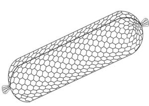 China 60×80mm Deep Water Sack Gabion Rapid Flow Hexagonal Hole factory