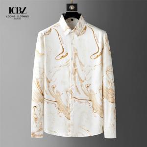China Autumn Long Sleeve Men Casual Check Vintage Printed Shirts Slim Fit Single Breasted factory