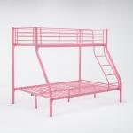 Children Double Bunk Metal Pipe Bed Customizable With School Dormitory