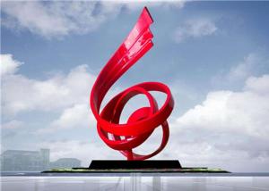 China Flame Style Stainless Steel Abstract Sculpture , Steel Artworks Artists Sculpture factory