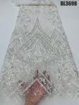 Supoo Luxury Beaded Heavy Tulle sequins Lace Fabric Gold Lace Fabric Embroidery