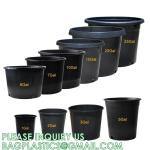 Multi Drainage Holes, Plastic Black Square Plant Flower Nursery Pot, Planter