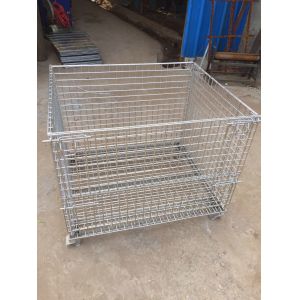 SS304 Hygiene Food Industry Stackable Storage Baskets Easily Moving
