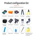 Blue Fiber Optic Fusion Splicer 4800mAh Battery Chinese/English 2 Languages