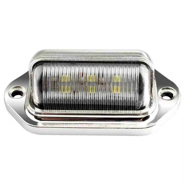 Electroplated Side Lights for Truck Trailer Tail Warning Lamp Rear Car Bulb 6LED