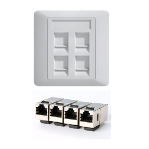 CAT6 RJ45 Socket with 90W Power Delivery IEEE 802.3bt Type 4 Compliant and 86 *
