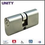 Commercial Door Lock Cylinder Split Cam Satin Nickekl Keyed Alike