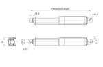 12V/24V DC Linear Inline Actuators Stroke 20~1000mm For Wheelchairs Recline Sofa