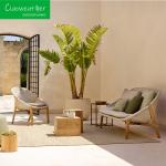 Modern Outdoor Furniture Teakwood Garden Sofa with Waterproof Cushion and Rattan