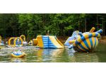 Amazing 0.9mm PVC Inflatable Water Park / Blow Up Water Trampoline For Kids