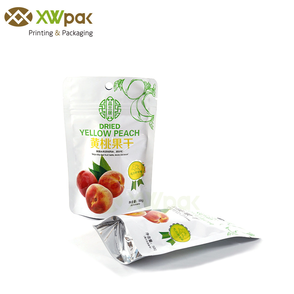 Reusable Stand Up Kraft Paper Bag Plastic Aluminum Laminated Foil Pet Food Packaging Bag