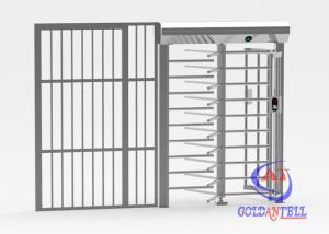 China RFID / 2D Readers Full Body Turnstile Stainless Steel 1.1mts Wide Magnetic Lock Bypass Door factory