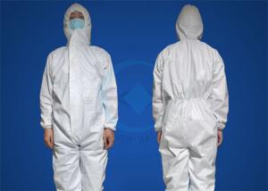 China Sterilized Medical Disposable Coverall Suit With Nonwoven Microporous Film factory