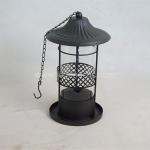 Vintage Style Hanging Wild Bird Feeder Steel Glass Material Rust Resistance