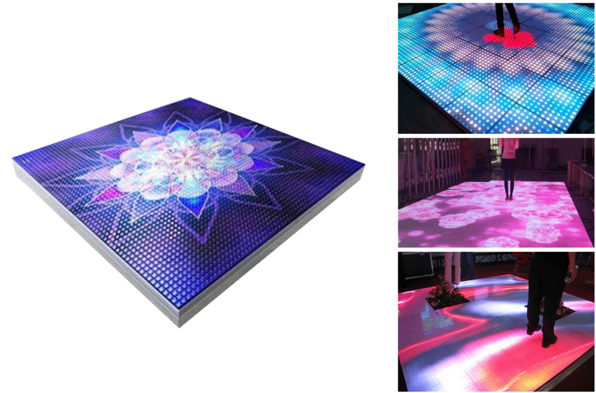Interactive Restaurant Tempered Glass 3D Portable LED Screen for Church Moving IP33