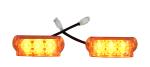 Amber Warning Police Grill Lights 3W , LED Warning Dash Head Light