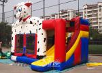 Outdoor N indoor spotted dog inflatable bounce house with slide for family yard