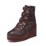 HZM022 Genuine Leather Women'S Shoes High-Heeled Sandals