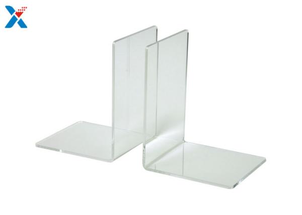 Eco Friendly Clear Acrylic Bookends , Acrylic Book Stand Organizer For Book
