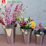 Outdoor Round Flower Planter Pots Corten Steel Material