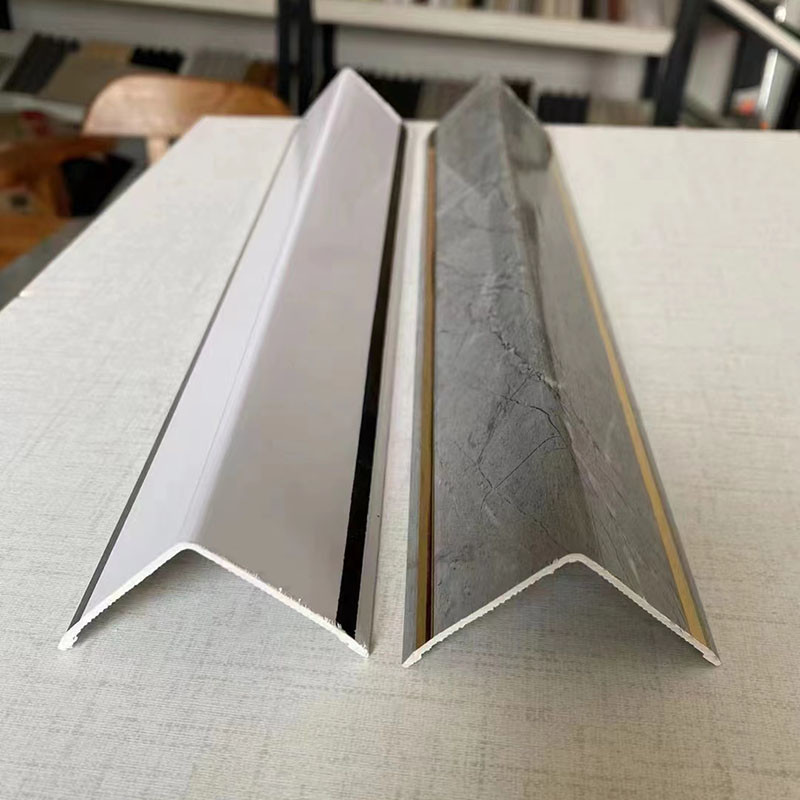 Slotting Polishing Embossing PVC Skirting Corner Trim