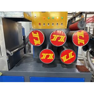 0.4-1.2mm Thickness PP Strap Making Machine With PLC Control 80KW Lower Running