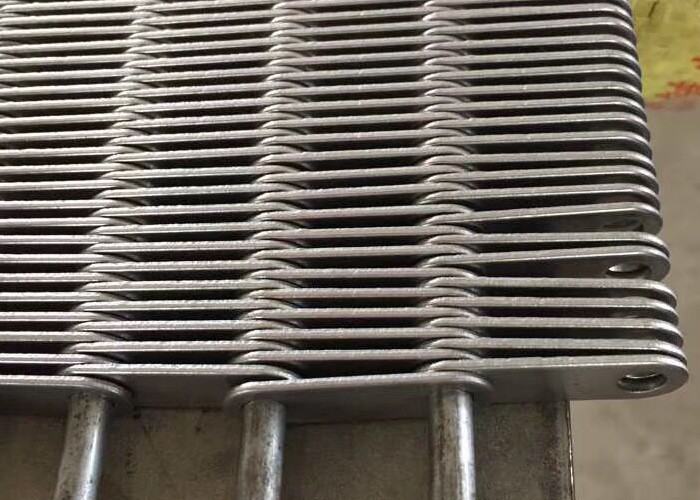 Pizza Oven Wire Mesh Eye Link Conveyor Belt Multiple Drive Options Heavy Duty Conveying