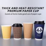 Professional 80mm Diameter Ripple Wall Paper Cups Waterproof With OEM ODM