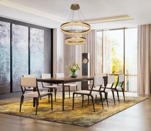 China Energy Saving Living Room Bedroom Acrylic Ceiling Chandelier 84w Led Ring Pendant Lamp factory