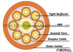 Flame Retardant 8 Core Fiber Optic Cable , 2.0mm Fiber Optic Breakout Cable