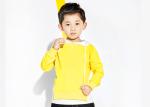 Yellow Fake Two Pieces Boys Fall Sweaters , Cute Little Boy Clothes With Hood