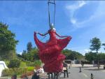 contemporary Garden Statues And Sculptures Red Baking Varnished Forging
