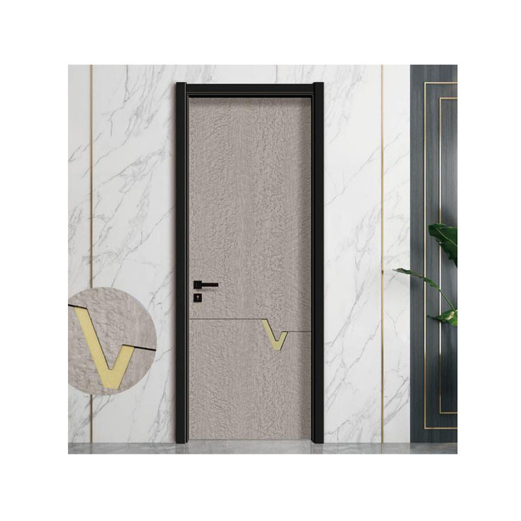 Bedroom French Interior Solid WPC PVC Wood Door