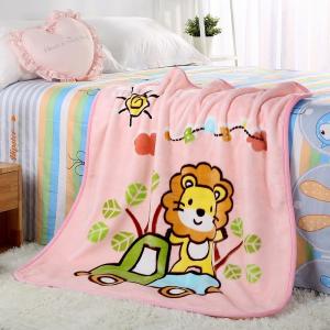 China Cartoon Printed Flannel Blanket , 1000gram Thick Throw Blankets for Spring Autumn factory