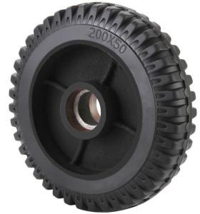 China 8 Inch Mold On Rubber Cast Iron Wheel factory