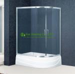 Fan-shape Arc Hinge Compact Shower Cabin Door,anti-dropping design roller