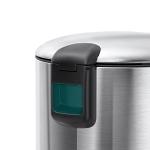 30L Stainless Steel Thin Lid Pedal Trash Bin For Household Kitchen Bathroom Soft
