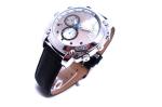 leather watchband smart watch bluetooth black silver color