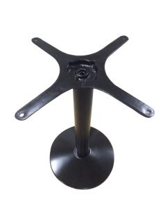 China Black Wrinkle Powder Coated Bistro Table Base Round Metal Table leg For Dining Table factory